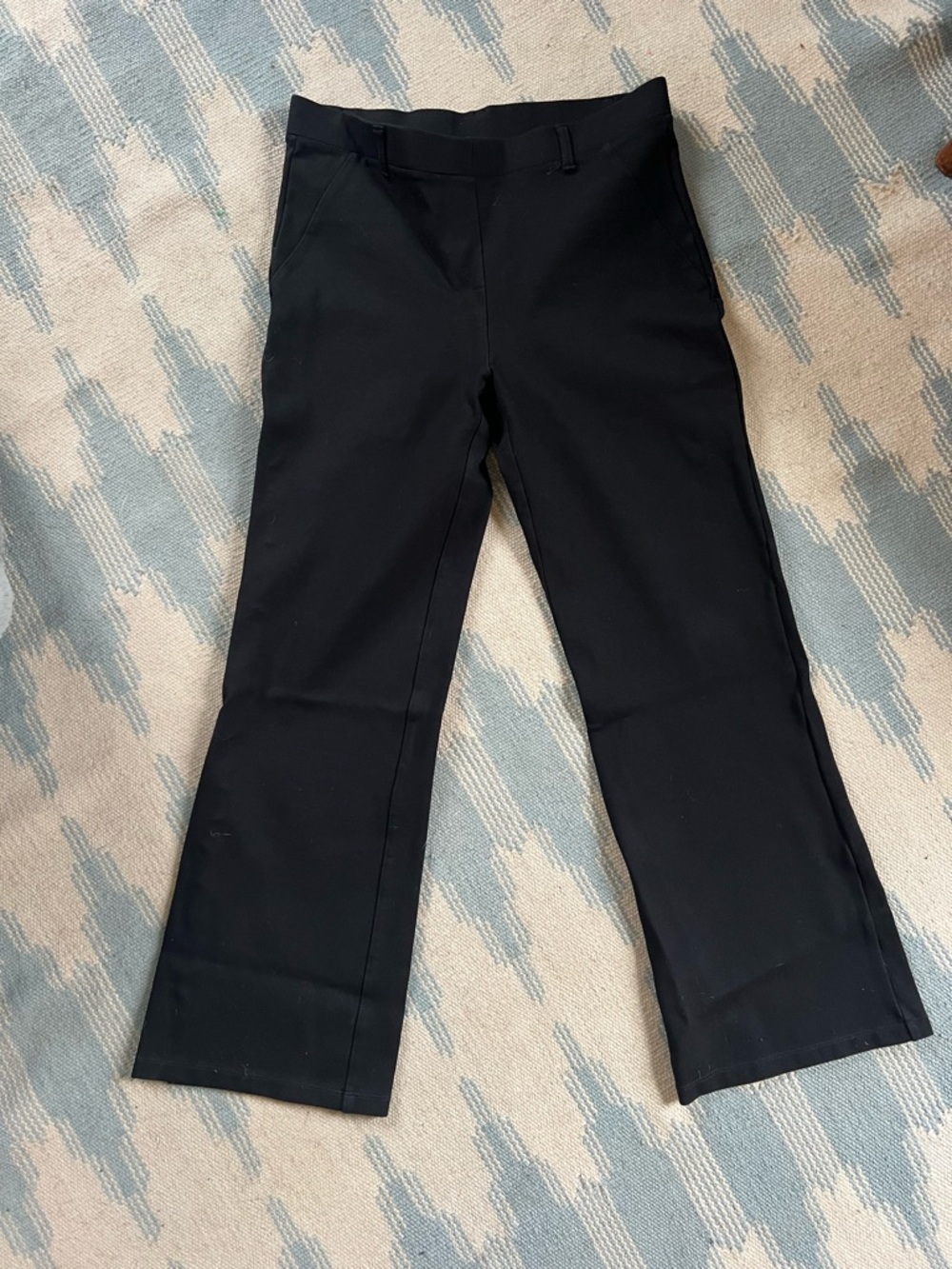 Quince Black Ultra-Stretch Ponte Bootcut Pants